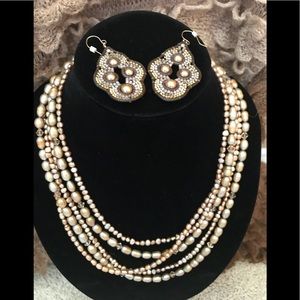 Vintage Multi-Strnd Baroque Frsh Water Pearl Nckls